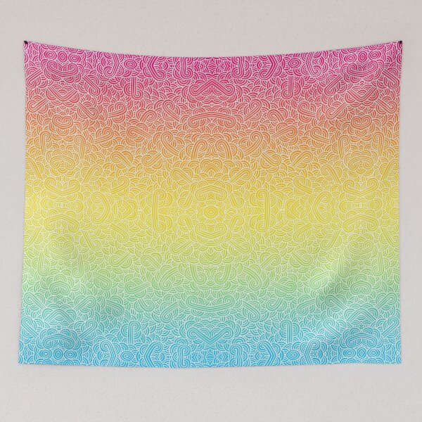 Item preview, Ombré pansexual colours and white swirls doodles designed and sold by savousepate.