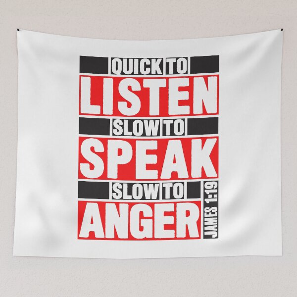 Item preview, James 1:19 Quick to Listen designed and sold by plushism.
