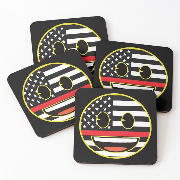 Item preview, US flag EMOJI- happy face emoji- thin red line funny face designed and sold by Rajpramanik.