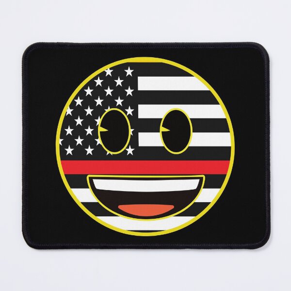 Item preview, US flag EMOJI- happy face emoji- thin red line funny face designed and sold by Rajpramanik.