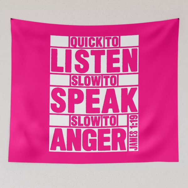 Item preview, James 1:19 Quick to Listen designed and sold by plushism.