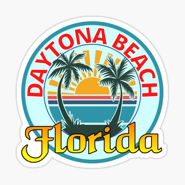 Daytona Beach Florida Beach Sticker Sticker