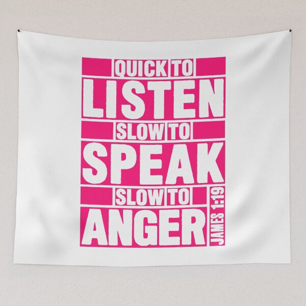 Item preview, James 1:19 Quick to Listen designed and sold by plushism.