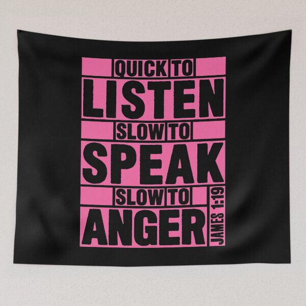 Item preview, James 1:19 Quick to Listen designed and sold by plushism.
