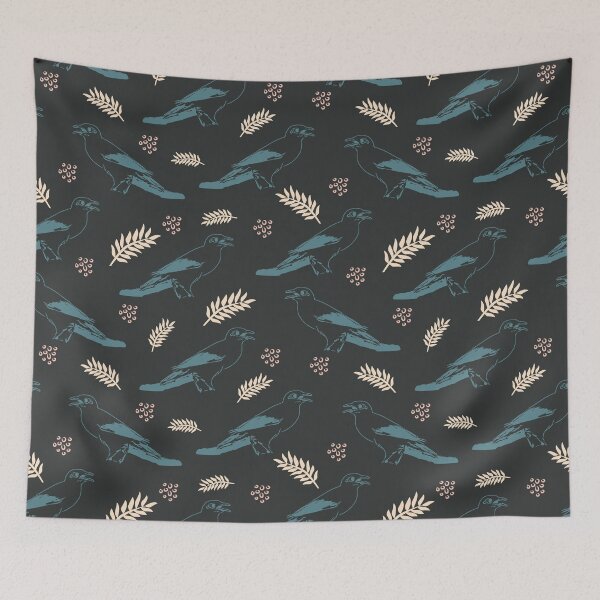 Item preview, Black background bird pet seamless pattern designed and sold by tamongg14.