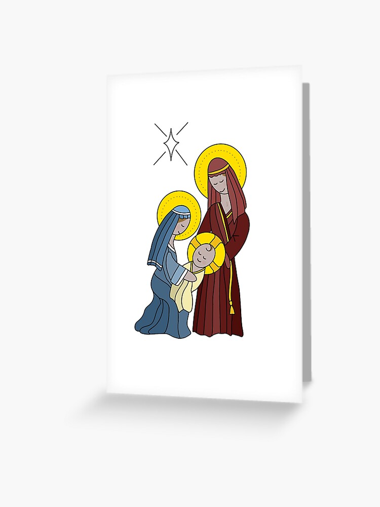 Thumbnail 1 of 2, Greeting Card, Nativity designed and sold by AlisonHazelArt.