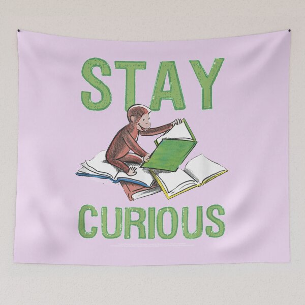 Item preview, Curious George Stay Curious Reading Portrait   designed and sold by VeumJoelle.