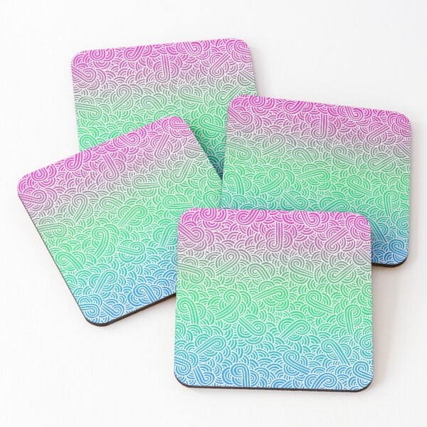 Item preview, Ombré polysexual colours and white swirls doodles designed and sold by savousepate.