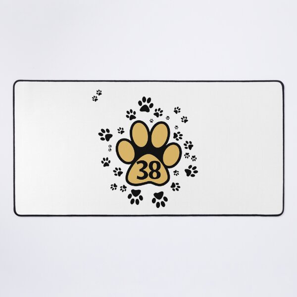 Item preview, Cute animal paw prints with number 38 - numbers designed and sold by MadandMean.