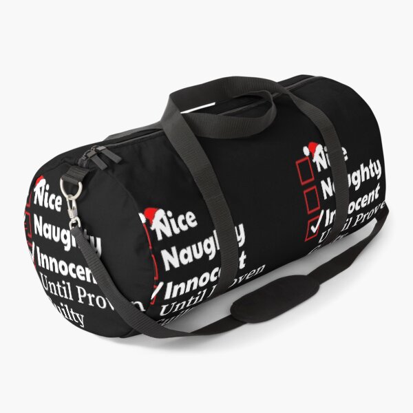 Item preview, Nice Naughty Innocent Until Proven Guilty - Funny Christmas saying designed and sold by AsmArt-co.