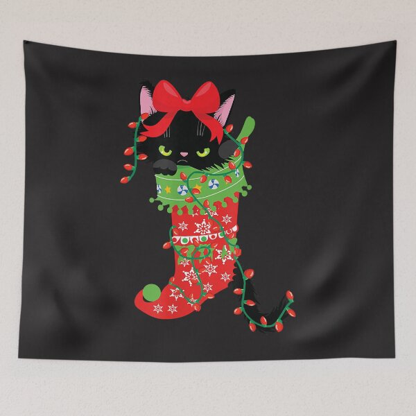 Item preview, Grumpy And Annoyed Cats In Christmas Sock Xmas Lights Funny designed and sold by Christmas222.
