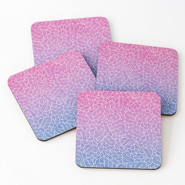 Item preview, Ombré bisexual colours and white swirls doodles designed and sold by savousepate.