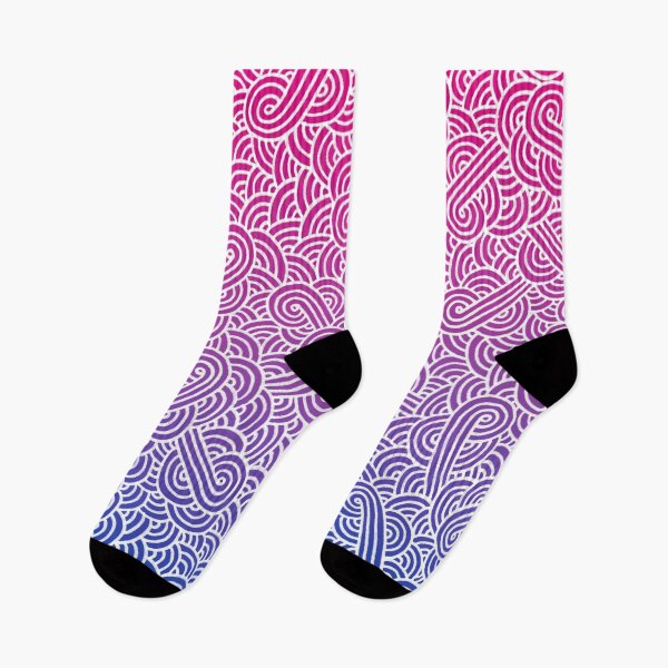 Item preview, Ombré bisexual colours and white swirls doodles designed and sold by savousepate.