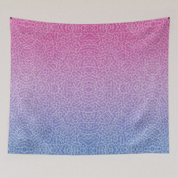 Item preview, Ombré bisexual colours and white swirls doodles designed and sold by savousepate.