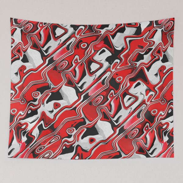 Item preview, Red, White And Black Abstract designed and sold by Phil Perkins.
