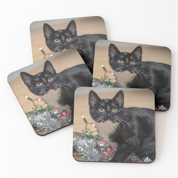 Item preview, Tuxedo Kitten Christmas Mischief designed and sold by mljdwhite.