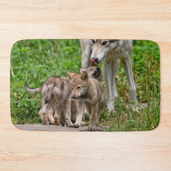 Item preview, Timber Wolf And Pups designed and sold by WolvesOnly.