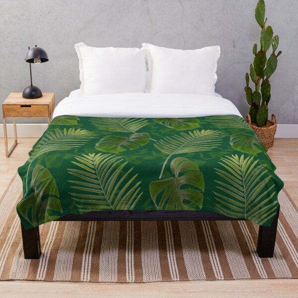 Aperçu de l'œuvre Feuilles vertes et dorées - Monstera et Palm créée et vendue par Rockpools.
