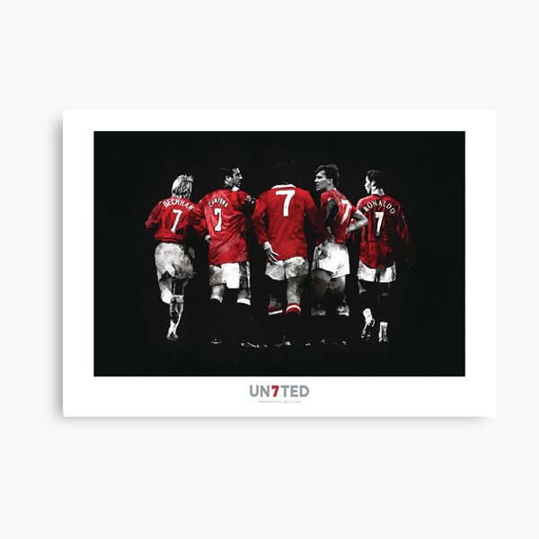 Manchester United Canvas Wall Art - 24x24 Inch Football Decor With Wood Frame
