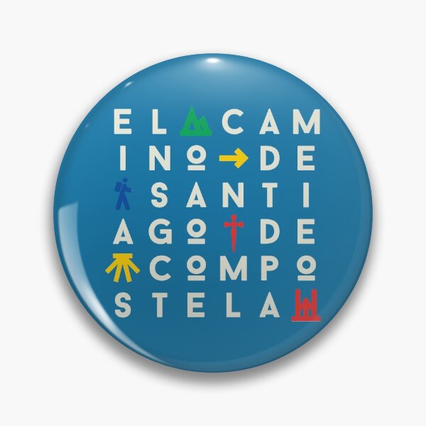Item preview, El Camino de Santiago Square Typo Color Cream designed and sold by Caminovi.