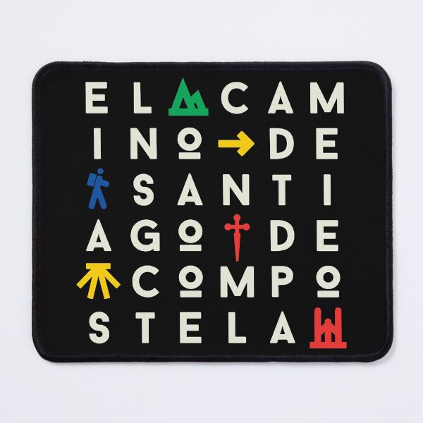 Item preview, El Camino de Santiago Square Typo Color Cream designed and sold by Caminovi.
