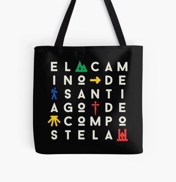 Artikel-Vorschau von El Camino de Santiago Square Typo Farbcreme, designt und verkauft von Caminovi.
