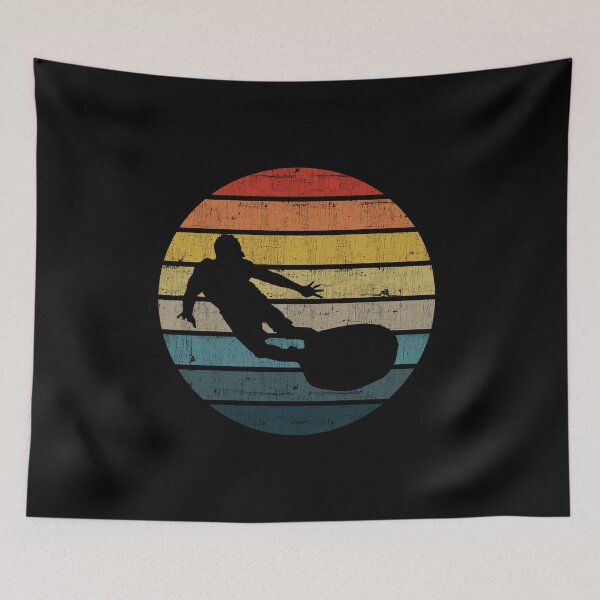 Item preview, Bodyboarding Surfer Silhouette On A Distressed Retro Sunset product designed and sold by theodoros20.