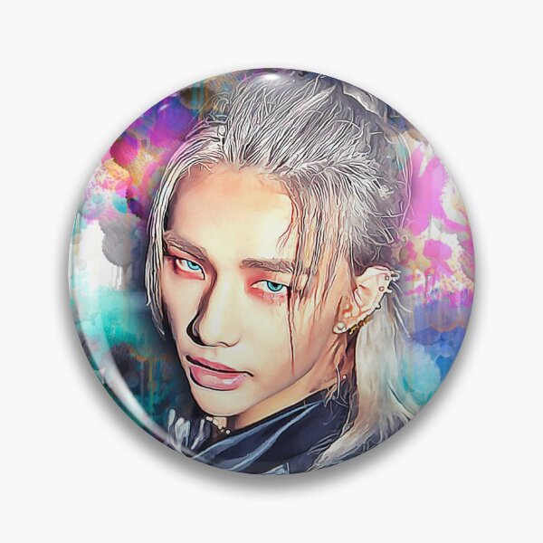 Item preview, Stray Kids Hyunjin colorful print  designed and sold by Lajibolalaa.