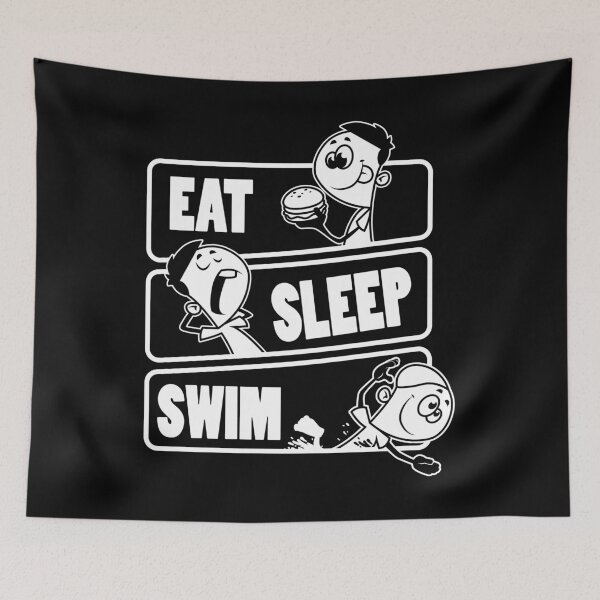 Item preview, Eat Sleep Swim Repeat Swimming Lovers Gift product designed and sold by theodoros20.