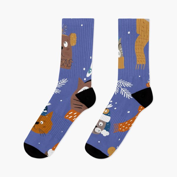 Item preview, Winter cats pattern designed and sold by thatsit-itslit.