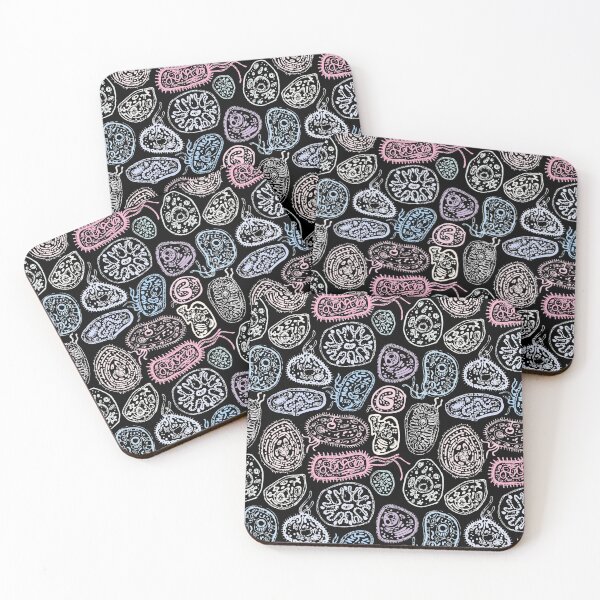 Item preview, Pastel Microbes Seamless Pattern designed and sold by labstud.