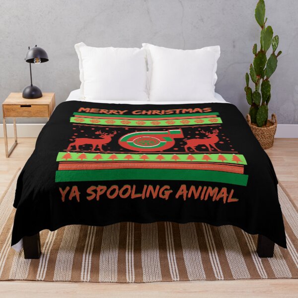 Item preview, Merry Christmas Ya Spooling Animal Turbo Twin Turbos Ugly Xmas Sweater Deer designed and sold by CarantinedChaos.