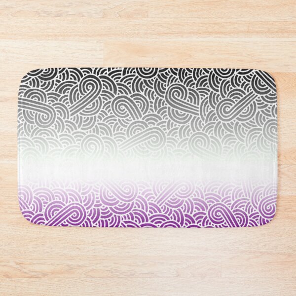 Item preview, Ombré asexual colours and white swirls doodles designed and sold by savousepate.