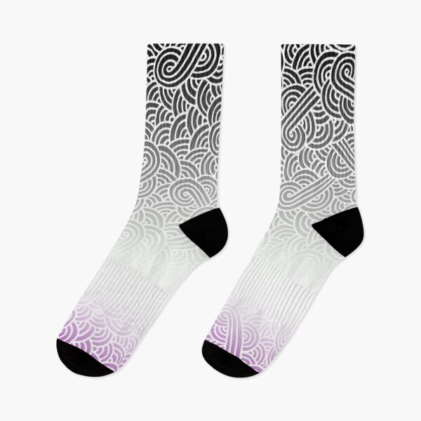 Item preview, Ombré asexual colours and white swirls doodles designed and sold by savousepate.