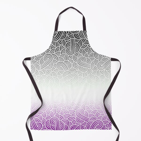 Item preview, Ombré asexual colours and white swirls doodles designed and sold by savousepate.