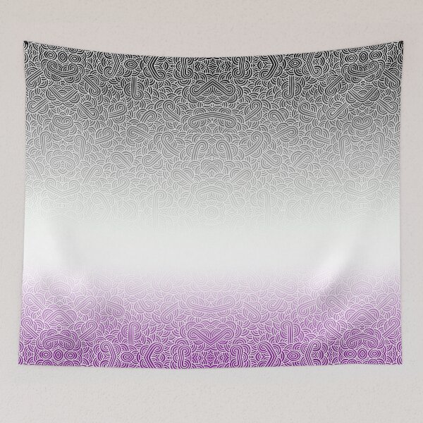 Item preview, Ombré asexual colours and white swirls doodles designed and sold by savousepate.