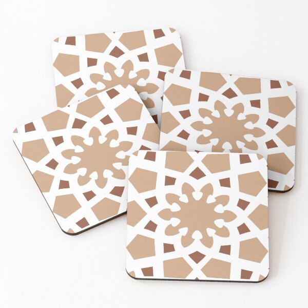 Item preview, Geometric Arabic pattern in a Boho Color palette 2 of 2, inspired by the Grand Mosque at KAUST, complimentary pattern. designed and sold by CreatEVEdesign.