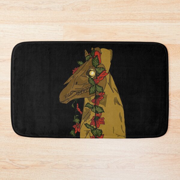 Item preview, Mari Lwyd on black designed and sold by CrowFriend.