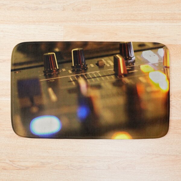 Item preview, Deejay mixer diagonally from the side in a gold-colored look designed and sold by REENS_PHOTOS.