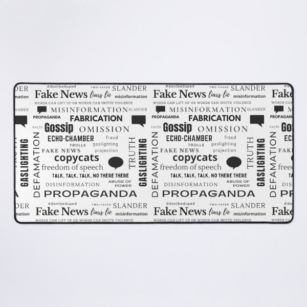 Item preview, Free Speech, fake news, misinformation gear Black on White designed and sold by ShakingTrees.
