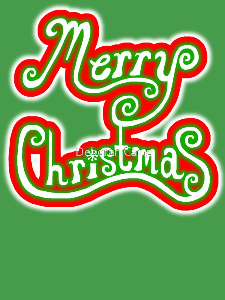 Glowing Merry Christmas Red White Green Shirt t-shirt