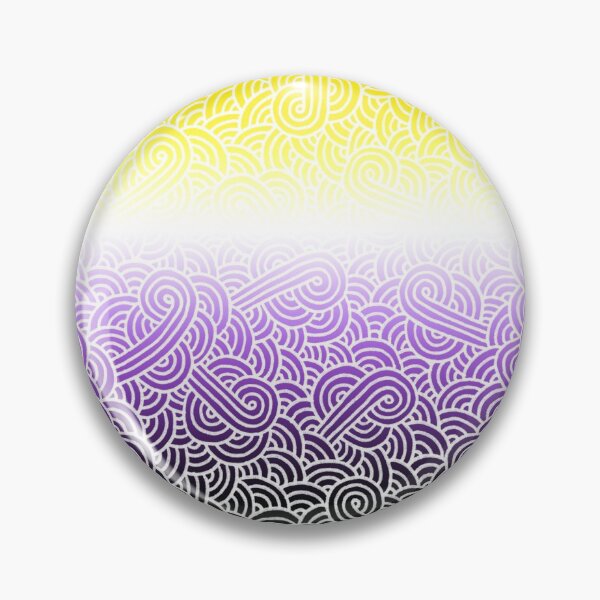 Item preview, Ombré non-binary colours and white swirls doodles designed and sold by savousepate.