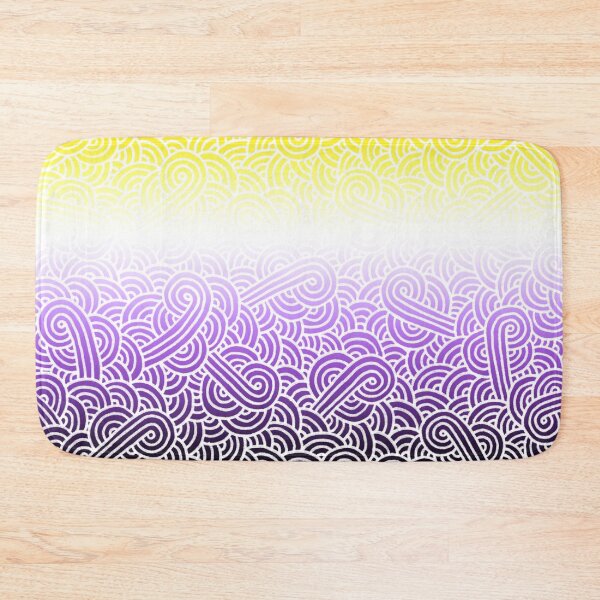 Item preview, Ombré non-binary colours and white swirls doodles designed and sold by savousepate.