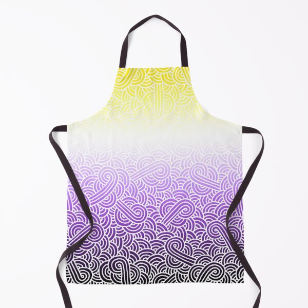 Item preview, Ombré non-binary colours and white swirls doodles designed and sold by savousepate.