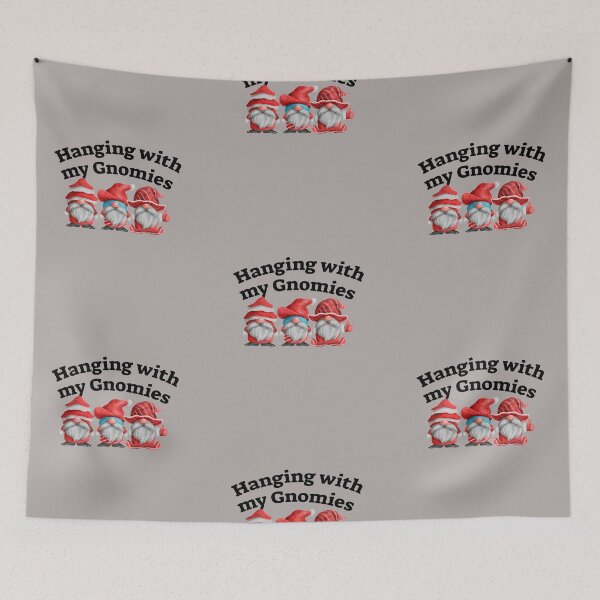 Item preview, Hanging with my Gnomies- Funny- Christmas designed and sold by AsmArt-co.