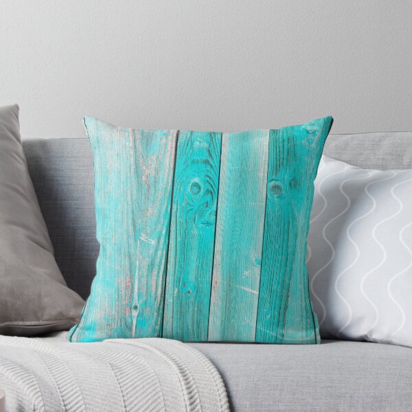 Item preview, Turquoise wooden background with boards. Colorful planks designed and sold by aquapixel.