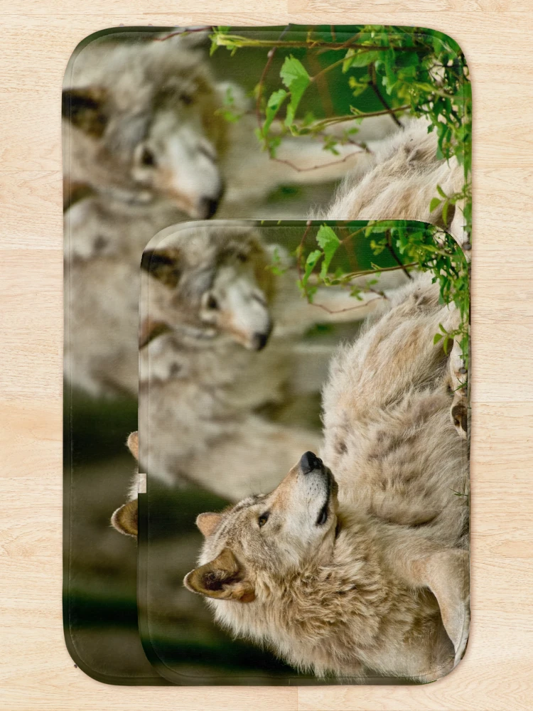 Thumbnail 5 of 6, Bath Mat, Timber Wolves designed and sold by WolvesOnly.