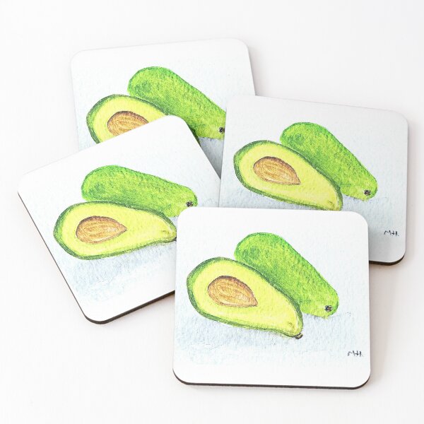 Item preview, Green avocado watercolor veganuary  designed and sold by Monika Howarth.