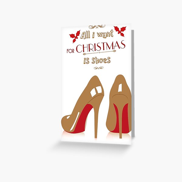 Christian Louboutin by Santa Claus Greeting Card