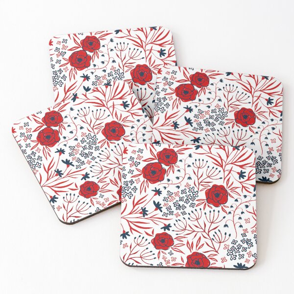 Item preview, Beautiful Simple Red Floral design aesthetic designed and sold by Preety Padhiyar.